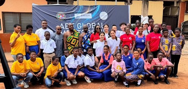 Ayeshia Quainoo-Tefera with stakeholders and participants at the youth mentorship conference in Mamfe, Ghana